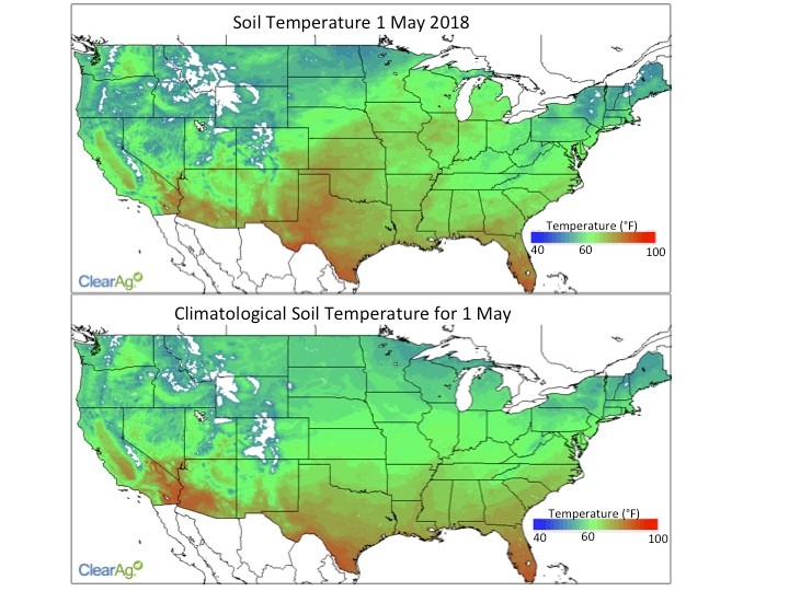 Rebounding Spring for 2018 Planting: Cold April Weather Finally Gives Way to Promising May Forecast