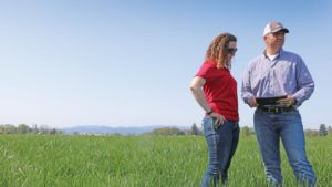 Valley agronomists Laurel Herrling and Jake Shelburne